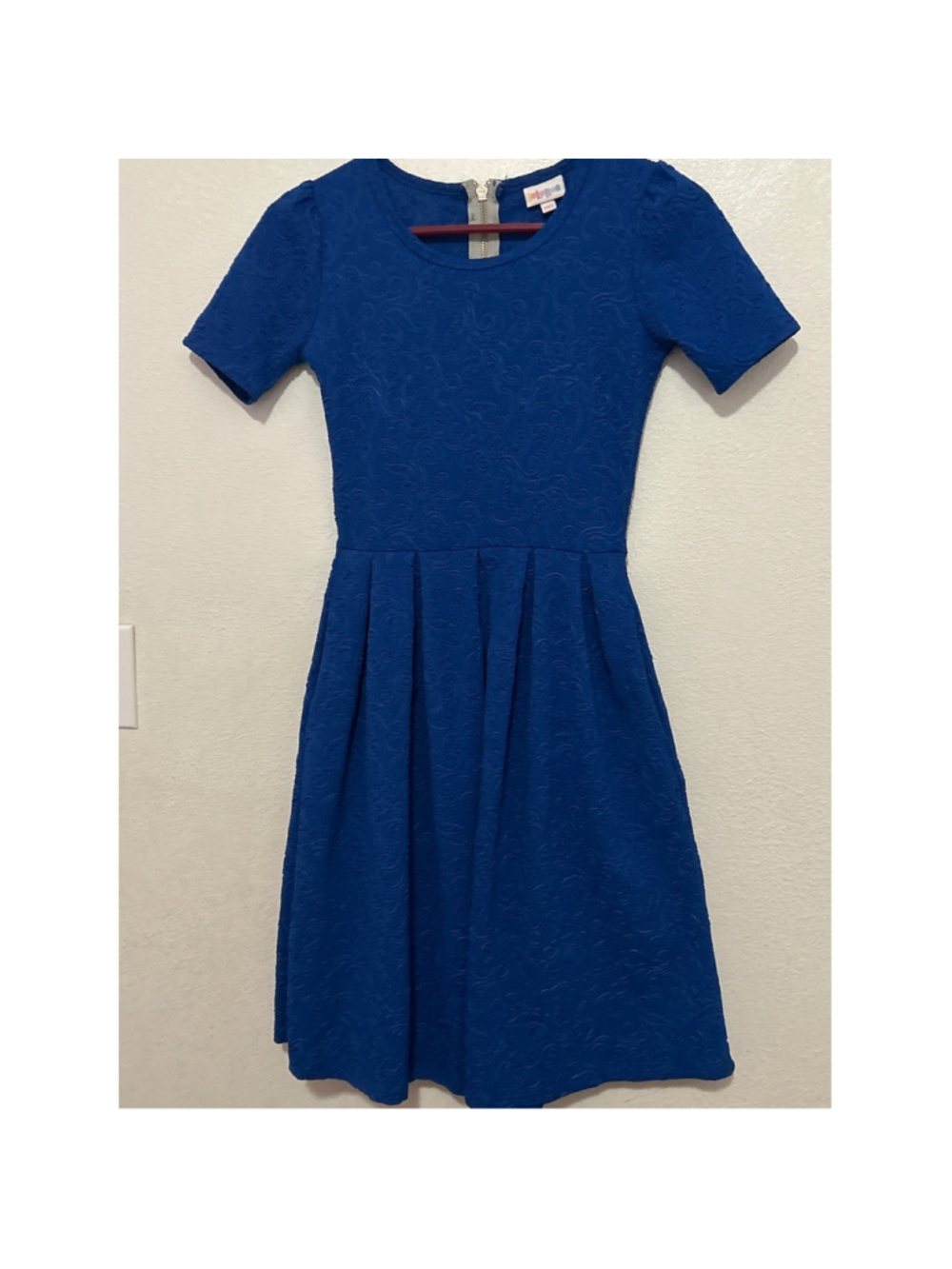 LuLaRoe Amelia Dress XXS Royal Blue d-121